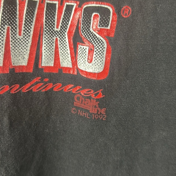 Vintage 90s NHL Chicago Blackhawks Graphic Tee - Chalkline, Size XL - Picture 4 of 9